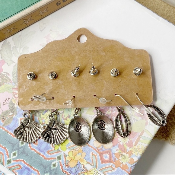 6pc Set Boho Beach Vibes Dangle + Stud Earrings - Picture 11 of 13